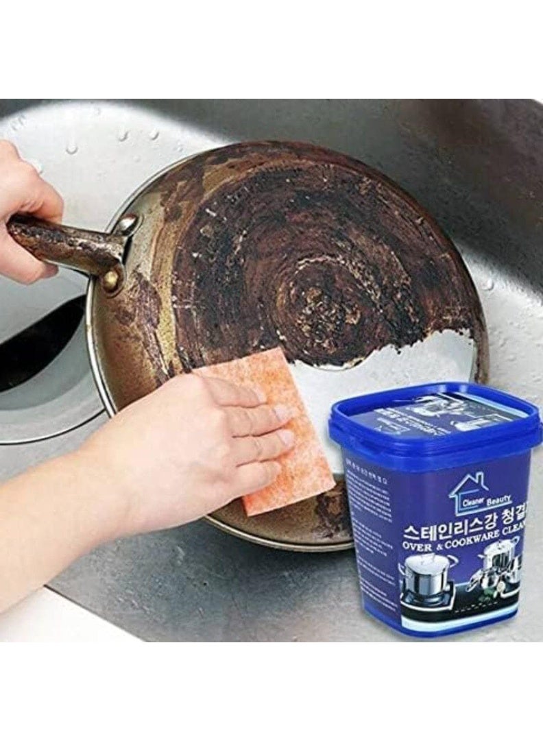 Kitchen and bathroom cleaner paste for removing grease, 500g, suitable for cleaning surfaces and tiles, 2 packs of product R - Image 2